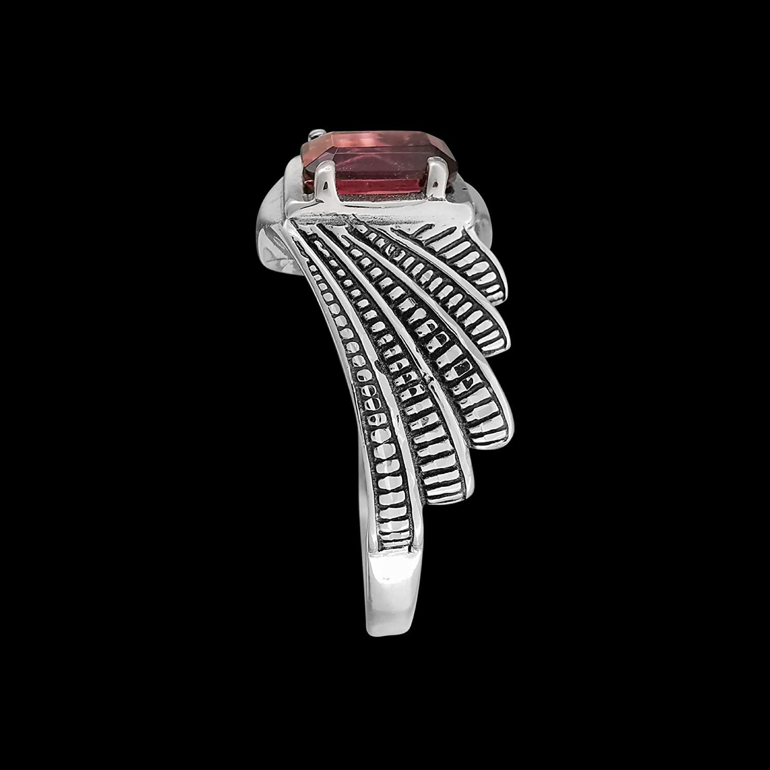 Captivating Rhodolite Engagement Ring • Sterling Silver • Garnet Gemstone