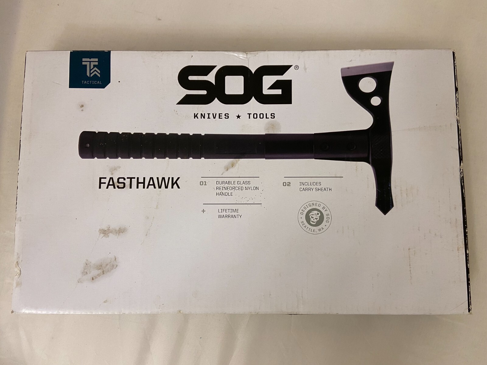 SOG FastHawk Axe 2" Straight Edge Black Glass Nylon Handle SOG-F06TN-CP
