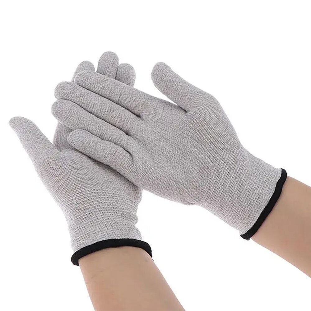 1Pair Conductive Fiber Electrode Glove L Size for Electric Massager Accessories