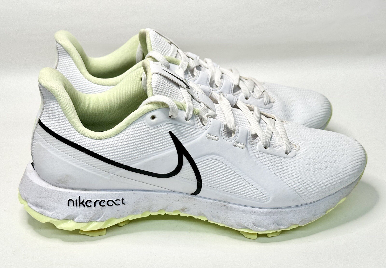 Nike React Infinity Pro Golf White Barely Volt Black CT6620-109 US Men's sz 8