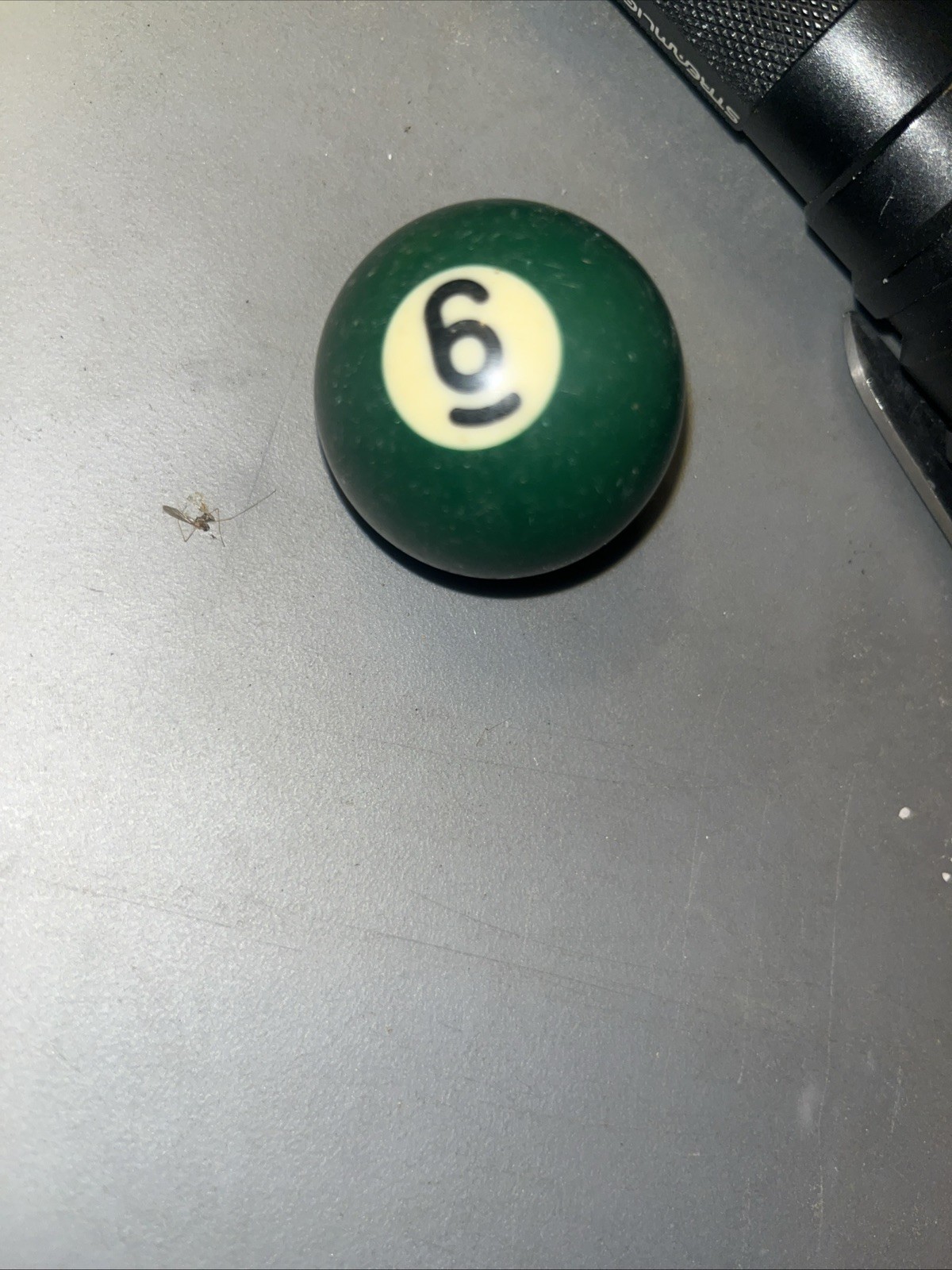 Vintage mini 1-1/2” No. 6 Solid Green Pool Ball
