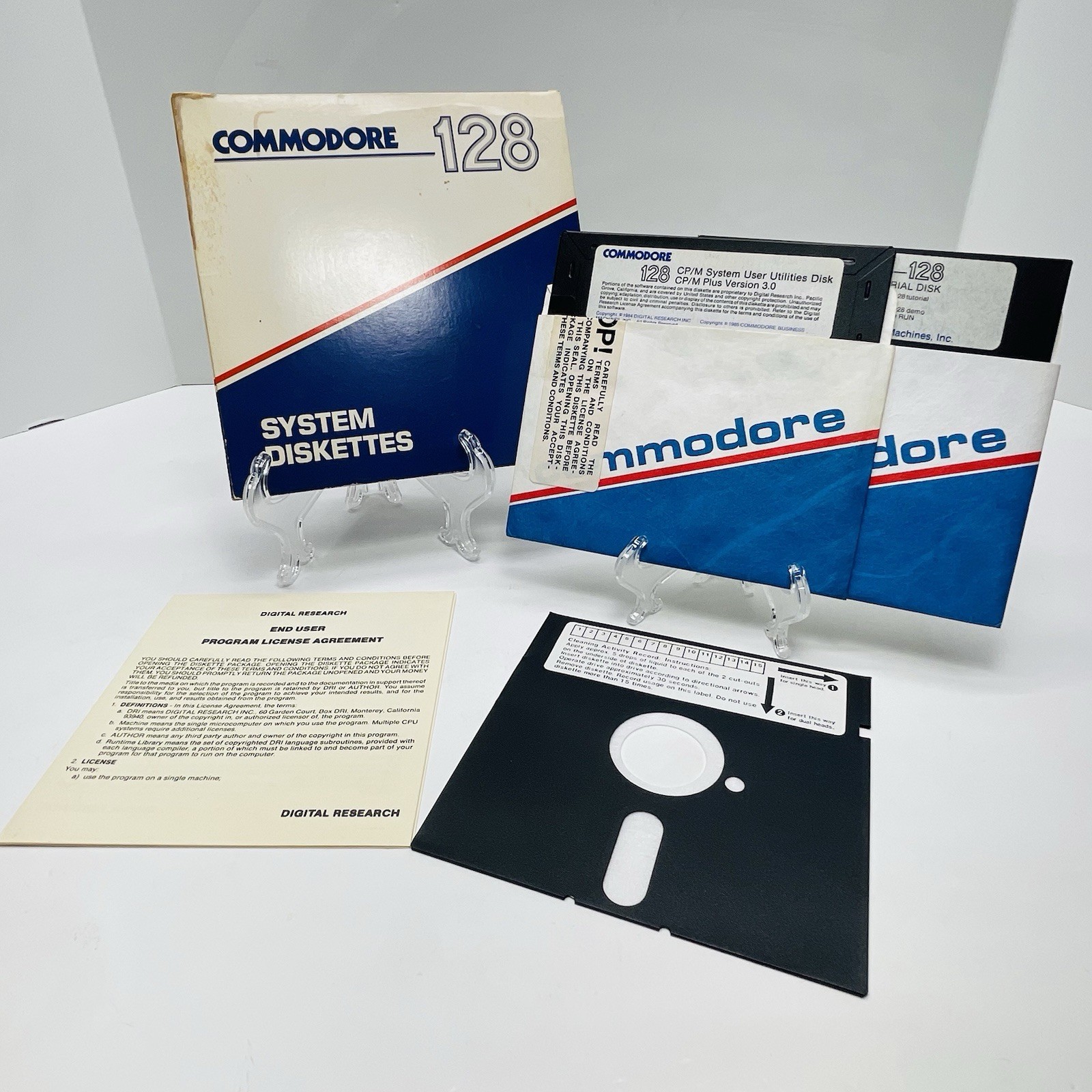 Commodore 128 SYSTEM DISK 5.25" Floppy Utility CP/M Plus 3.0, Tutorial + Cleaner