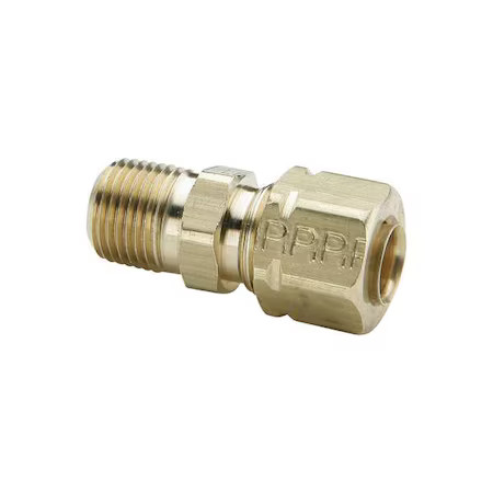Parker 68Ca-3-1 Strt, Brass, Comp. 3/16 In, Mnpt 1/4 In