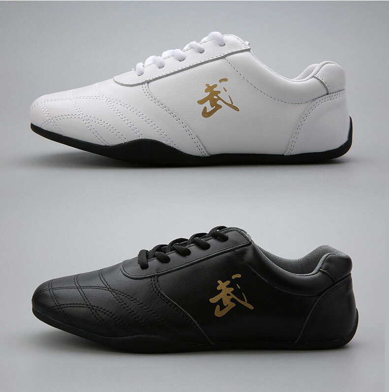 Men's PU Leather Tai Chi Kung Fu Shoes Sneakers Martial Arts Footwear Taekwondo