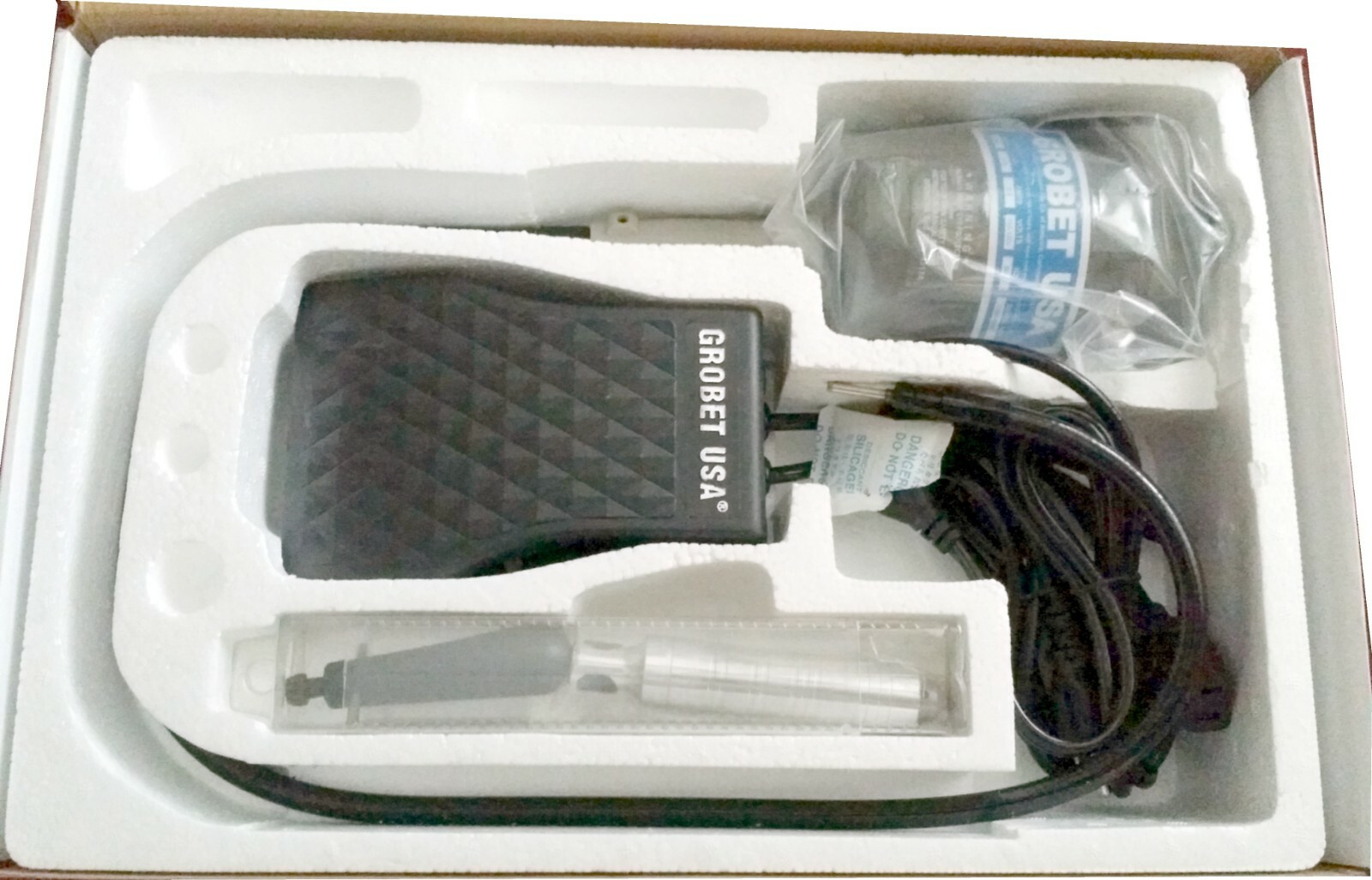Grobet USA Flexible Shaft Motor + Pedal + Handpiece No.30  Jewelry Dental