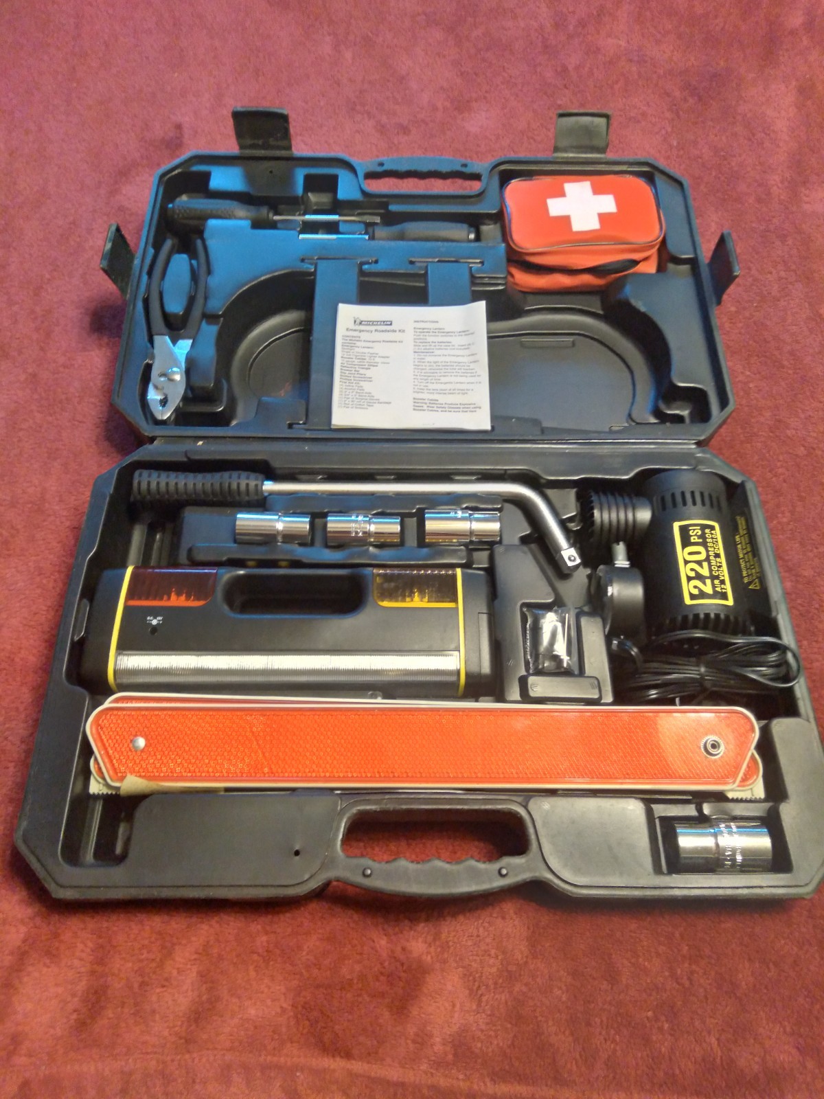 Michelin Emergency Roadside Kit - With Carry Case - No Jumper Cables