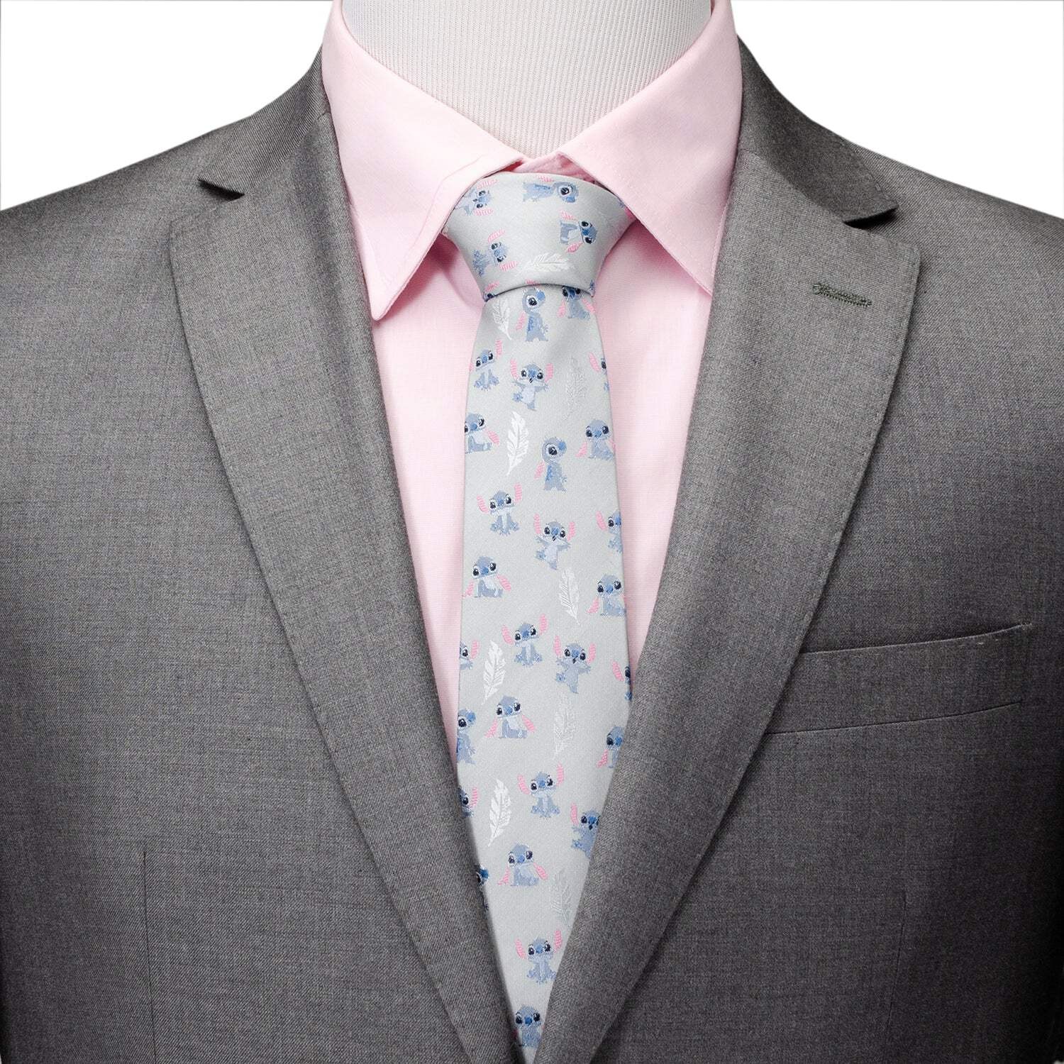 Disney Lilo & Stitch Gray Men's Tie