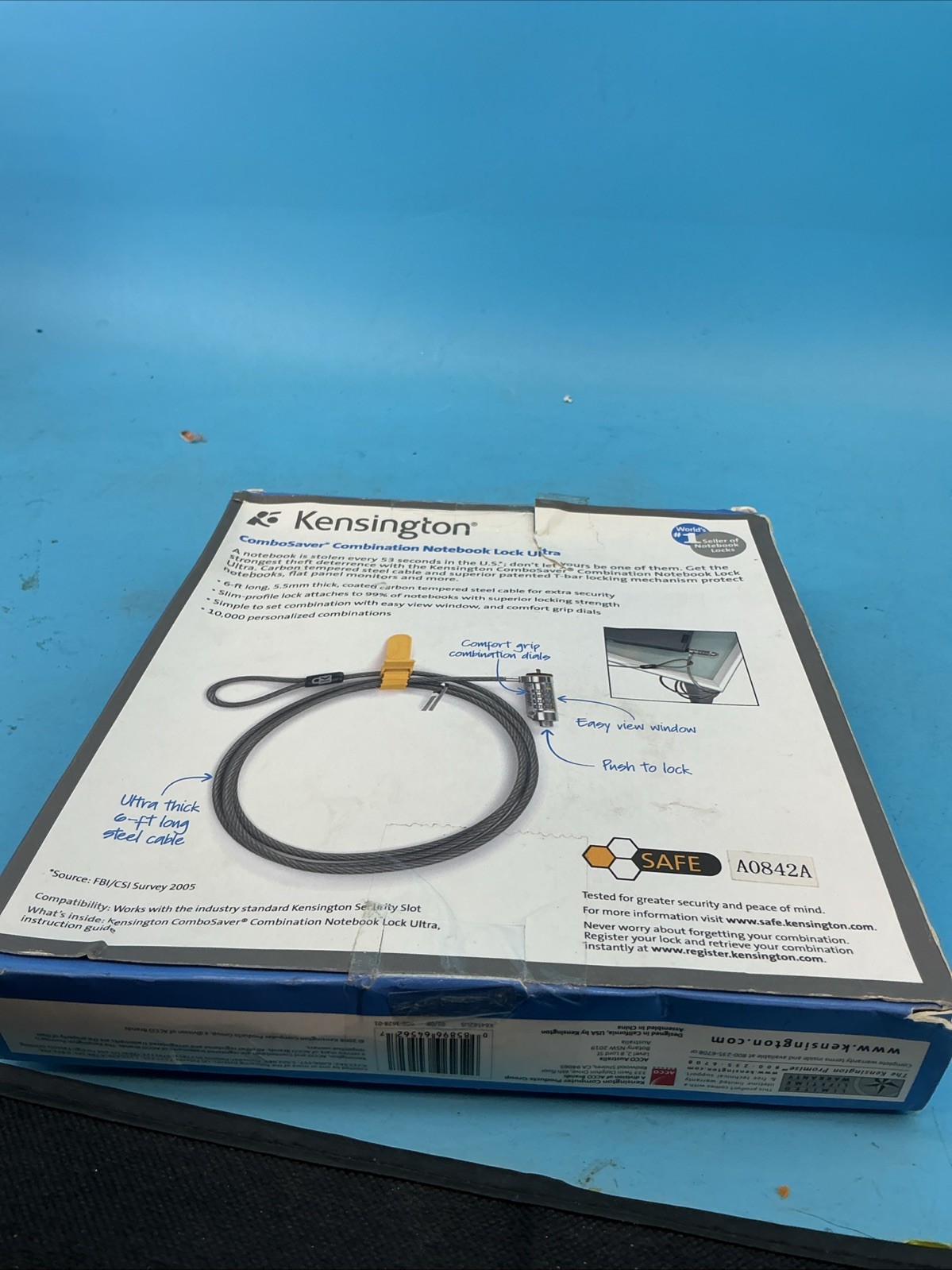 Kensington ComboSaver Combination Notebook Lock NEW