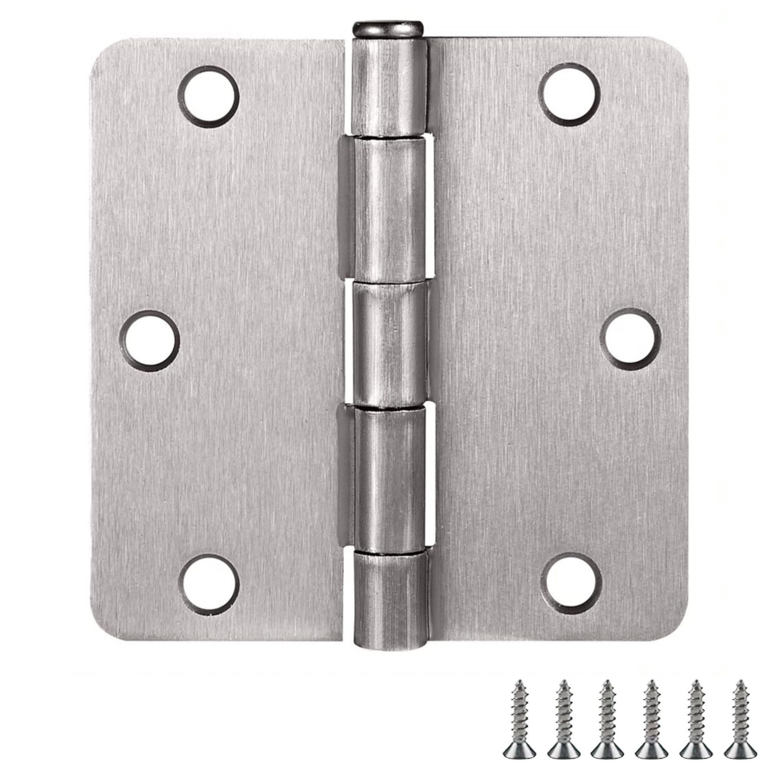 10 Pack Satin Nickel Door Hinges 3.5 Inch Durable Steel Easy Install Squeak Free