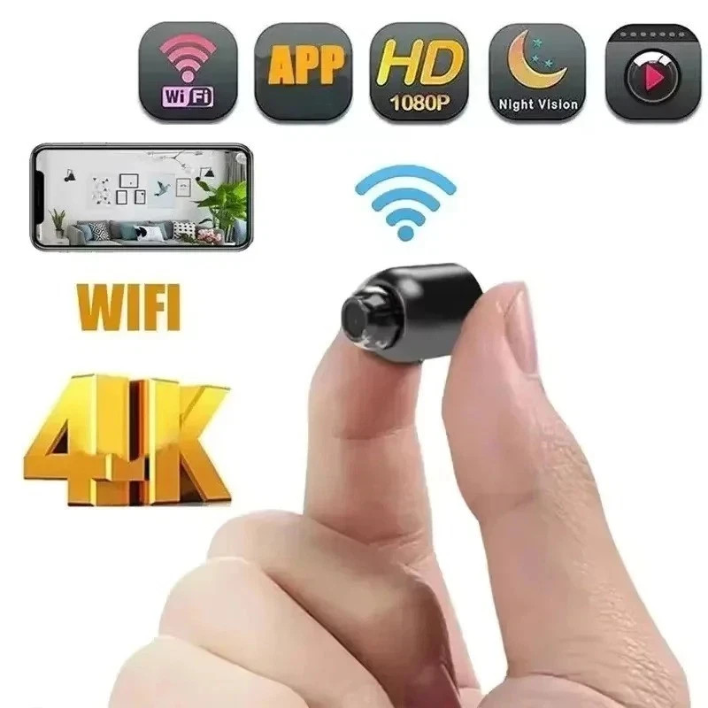 Mini Camara Oculta Espia De Seguridad WiFi 1080P Inalambrica Con Audio y Video