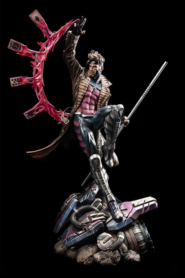 UNPAINTED Gambit Remy X-Men Diorama 3d Printed Model Kit