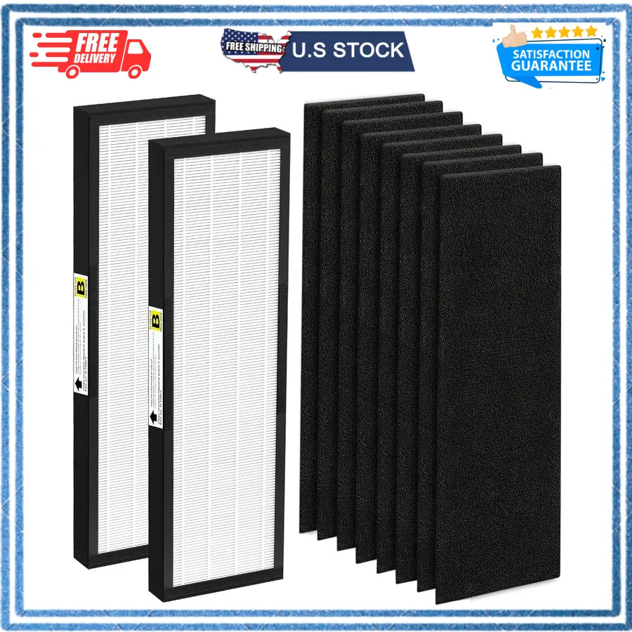 HEPA Filter Replacement for GermGuardian AC4825 AC4800 AC4900 with 8 Carbon F...