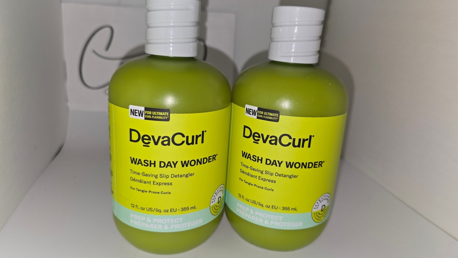 2 Pack DevaCurl Wash Day Wonder Slip Detangler Tangle-Prone Curls 12 oz