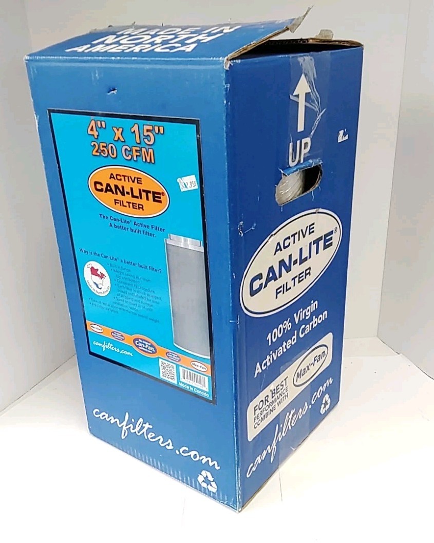 Can Lite Carbon Filter 4" x 15" - 250 CFM CAN Filters, grow room