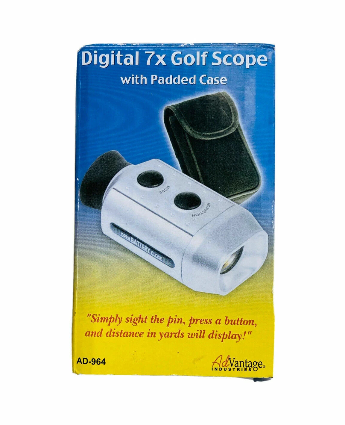 New Golf Scope Digital 7x Padded Case ADVantage Industries 1000 Yards Range