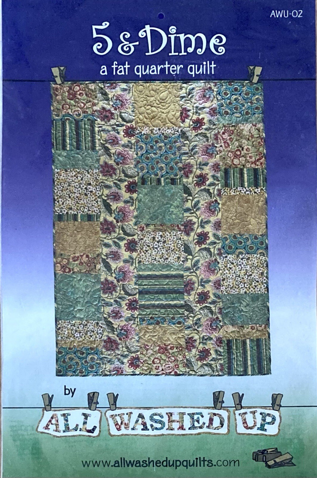 5 & Dime A Fat Quarter Quilt by All Washed Up