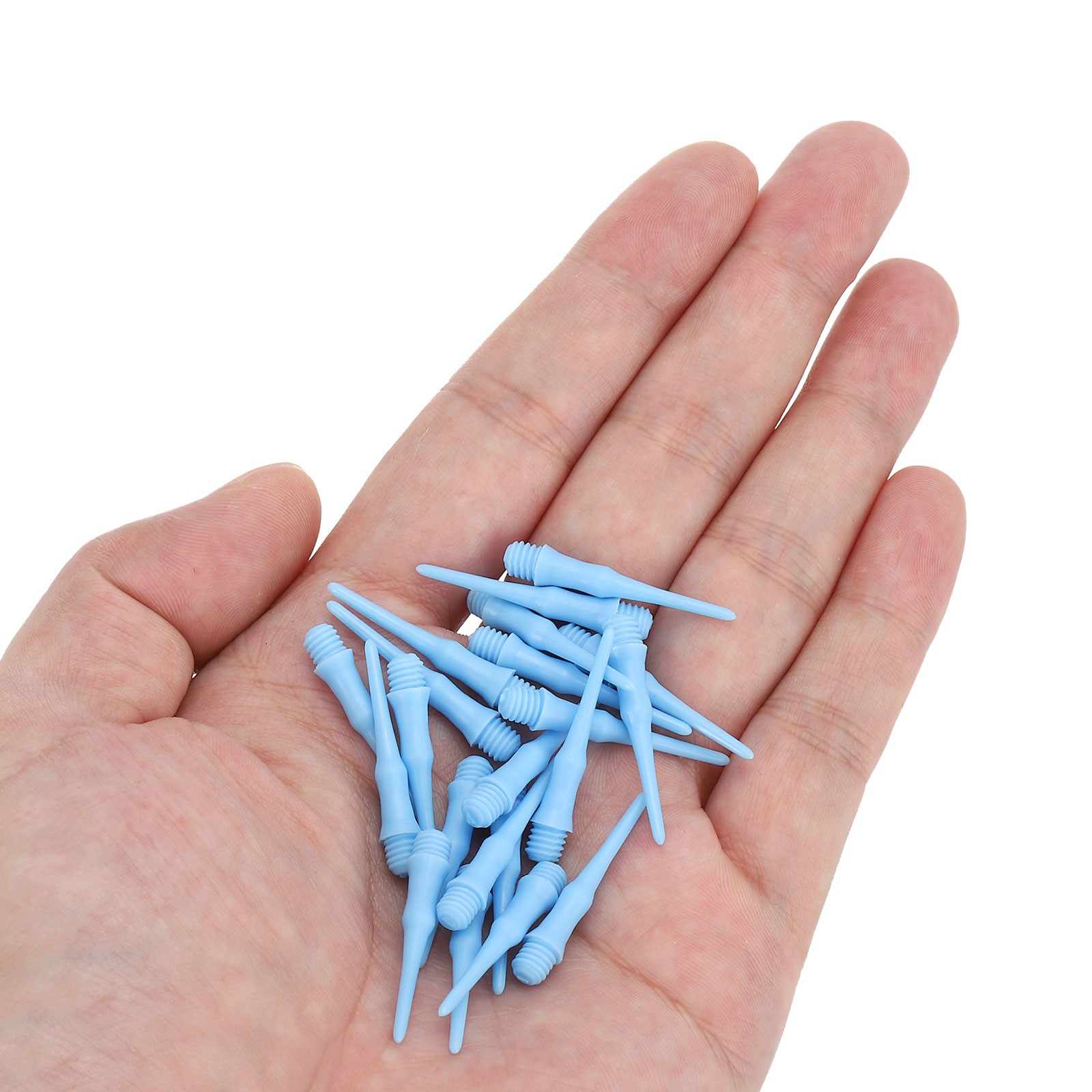 60Pcs 2BA Thread Plastic Soft Dart Tips Replacement Dart Accessories, Sky Blue