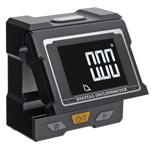 Digital Angle Finder with Flip LCD VA Screen, 2x180°/4x90° Strong Magnetic