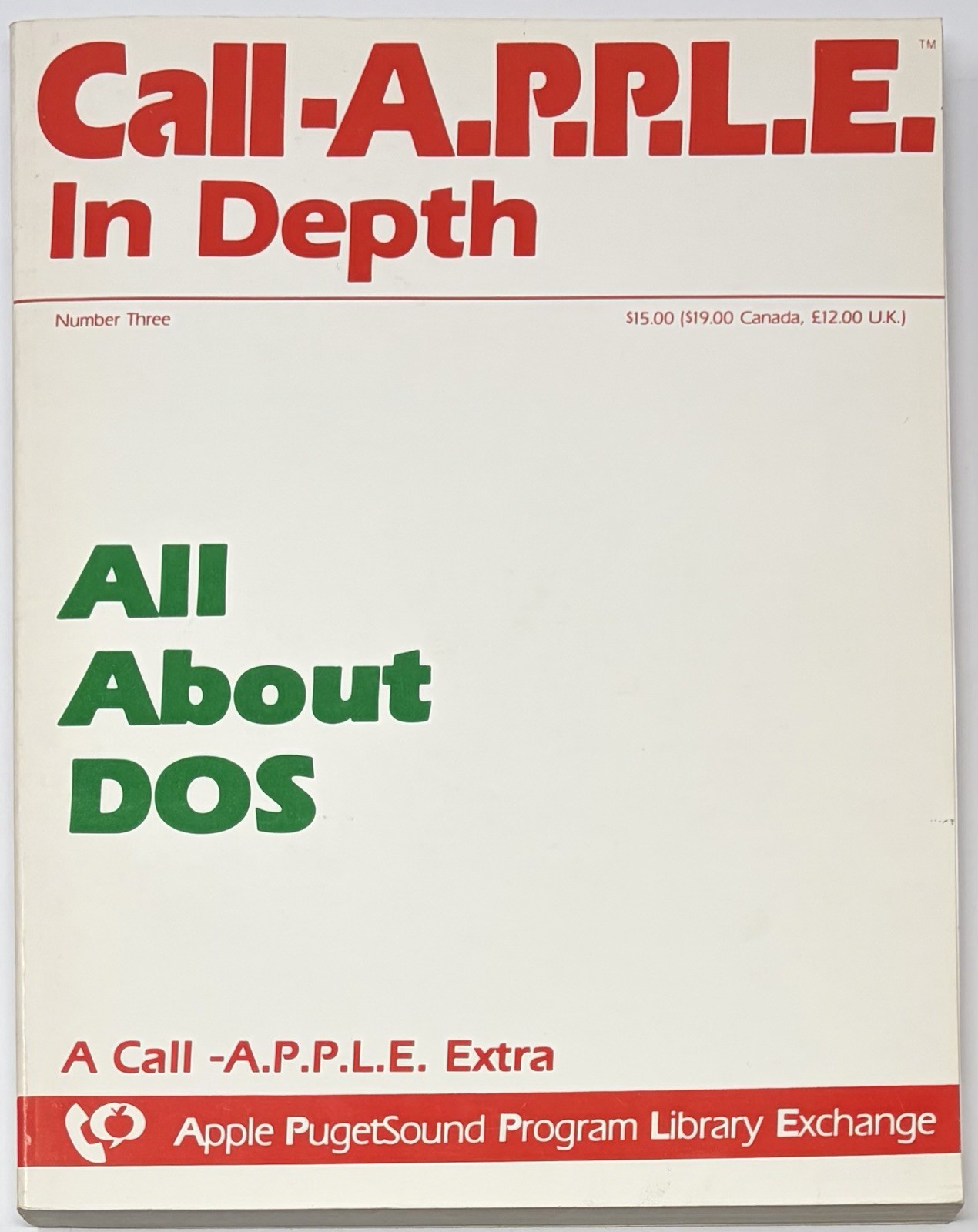 Call-A.P.P.L.E. Book No. Three All About DOS Computer User Group Circa 1978