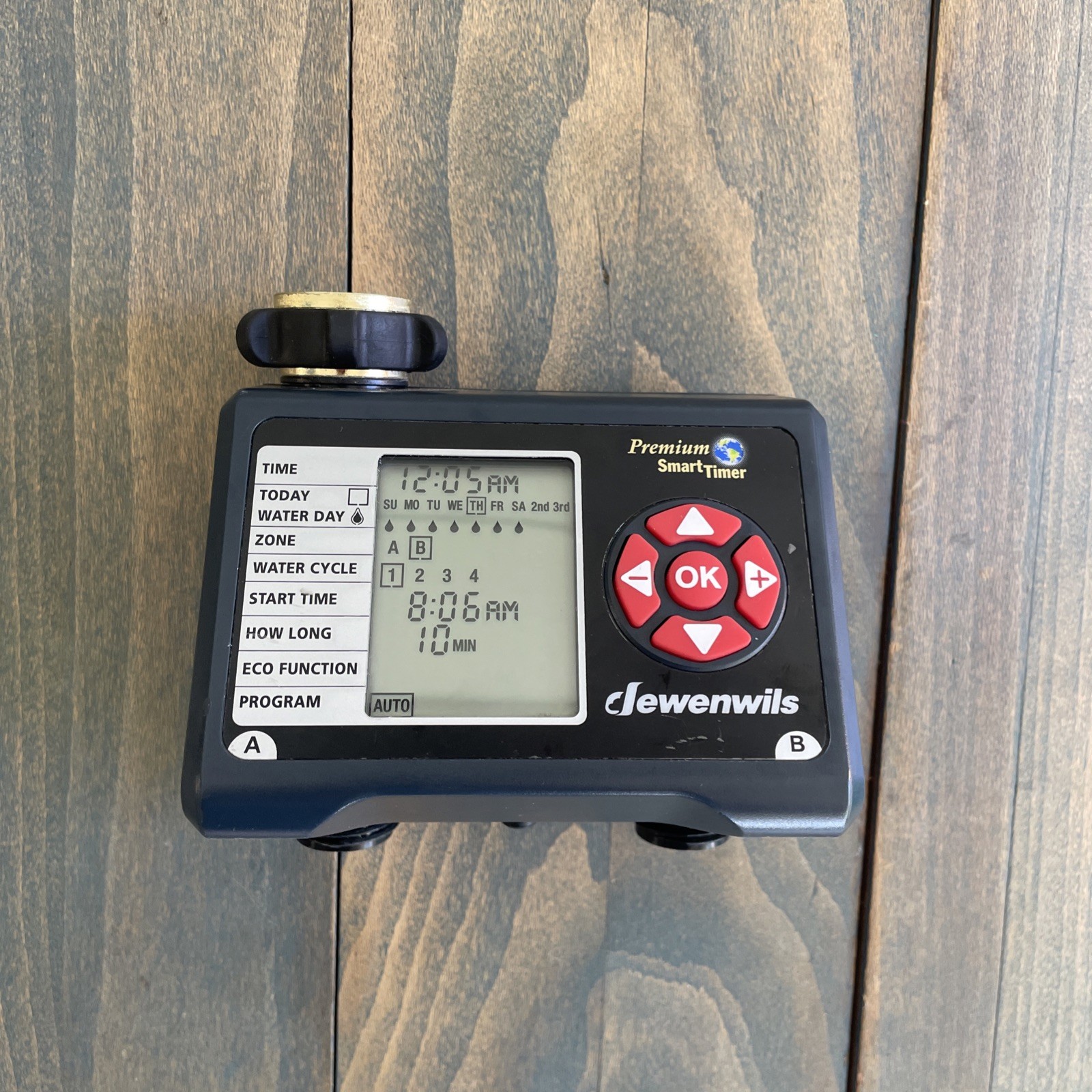 DEWENWILS 2-Zone Outdoor Programmable Water Hose Sprinkler Timer Used (R8)