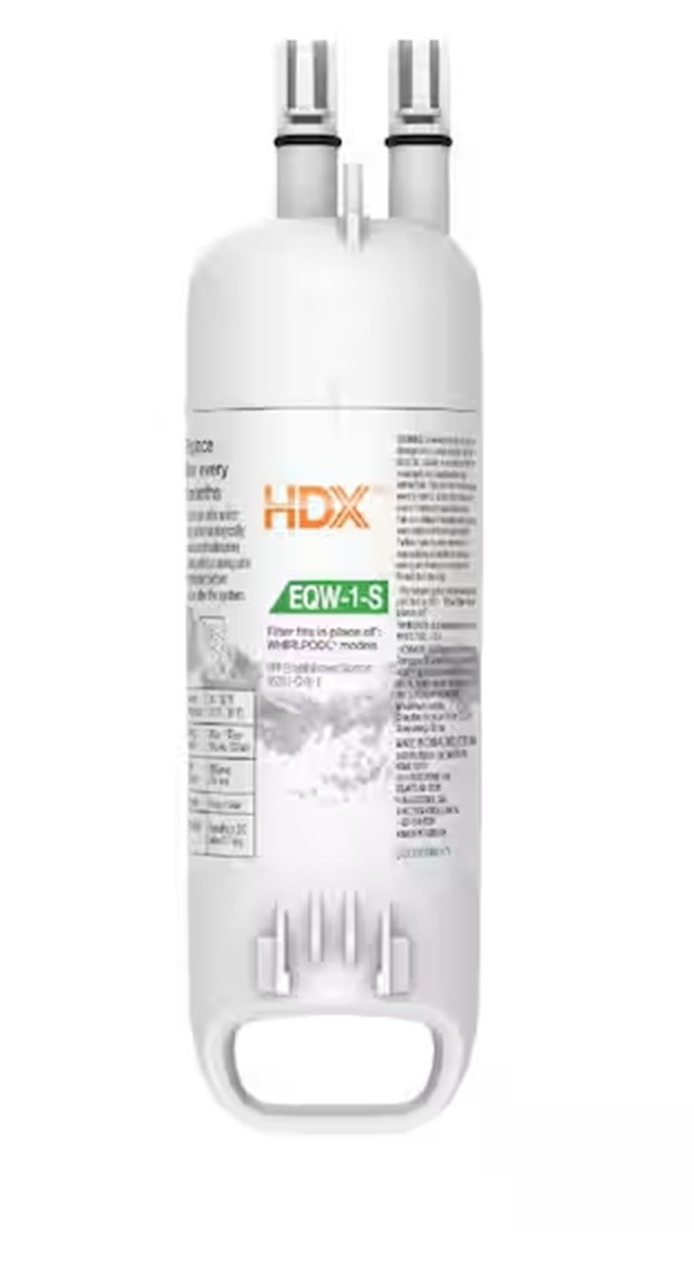 (2) HDX EQW-1-S Standard Refrigerator Water Filter Replacement For Whirlpool Eve