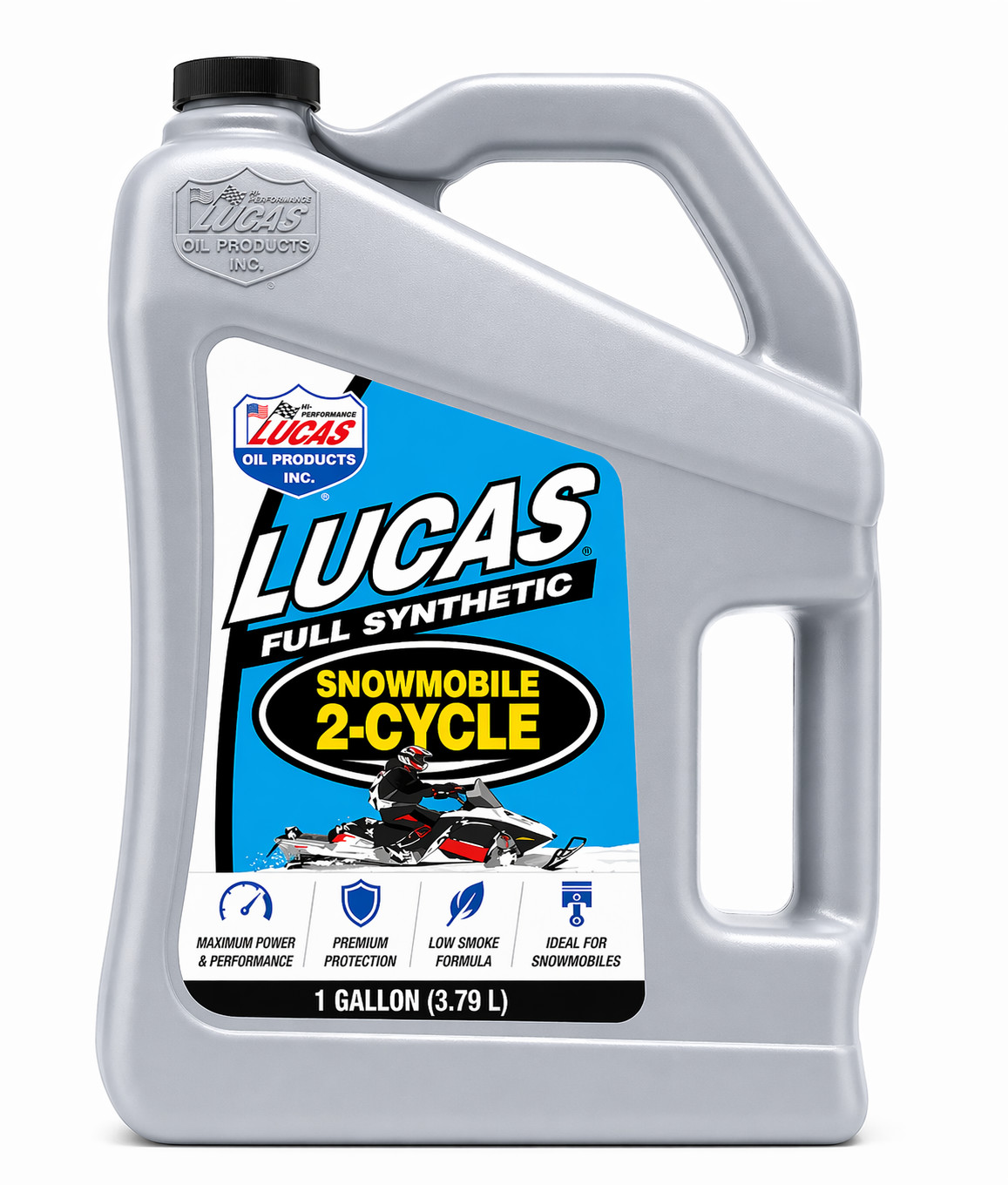 Lucas Oil 10847 Synthetic 2 Cycle Snowmobile Oil 1 Gallon Low Ash