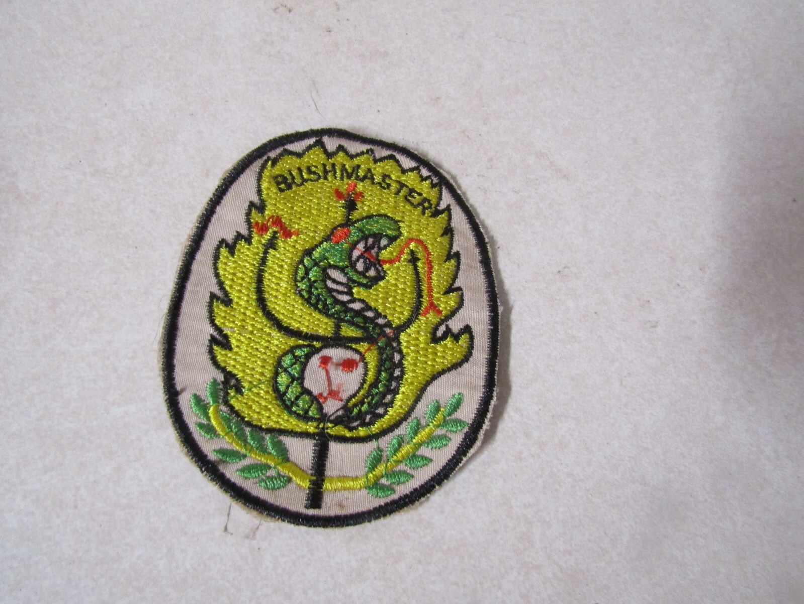 MILITARY PATCH SEW ON OLD VIETNAM ERA SPECIAL FORCES BUSHMASTER