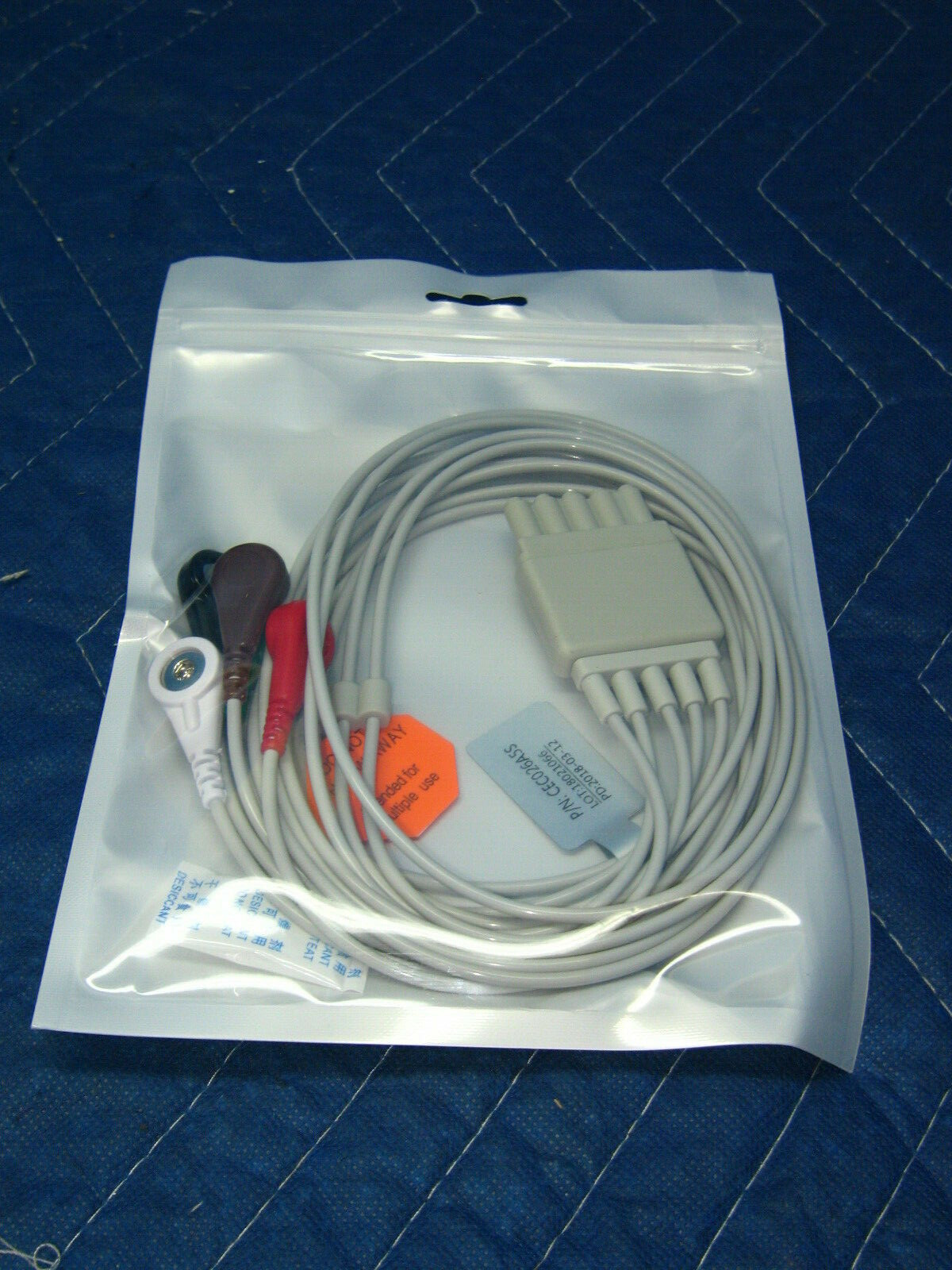 Fits Philips 5 Lead EKG ECG Snap Type Lead Wire Set M1673A 989803144991  USA