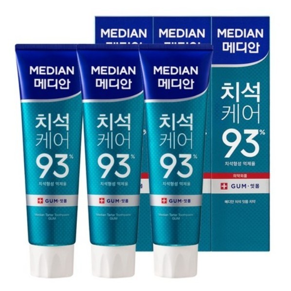 MEDIAN Dental IQ 93% Toothpaste 120g x 3EA Gum GREEN Amore Brand KOREA K-Health
