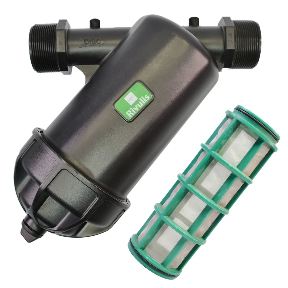 Rivulis 2″ Y Screen Filter 40–150 Mesh T-Screen 132GPM Max Flow for Irrigation