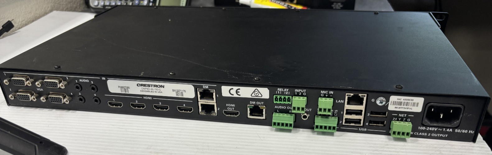 Crestron DMPS3-4K-150-C 4K Digital Media Presentation System no Power Cable
