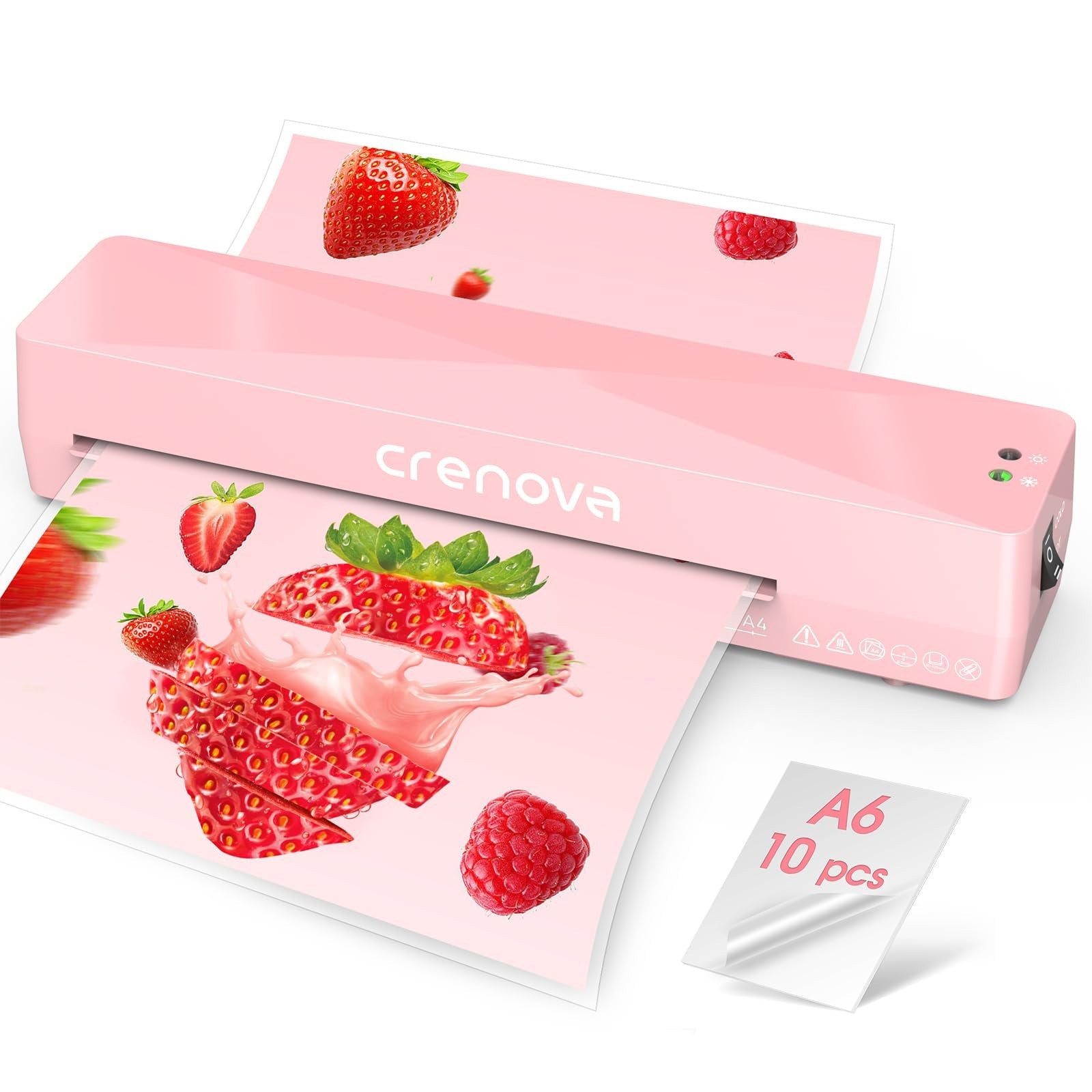Crenova A4 Laminator Machine 4 in 1 Personal Desktop Hot & Cold with 10 Lamin...