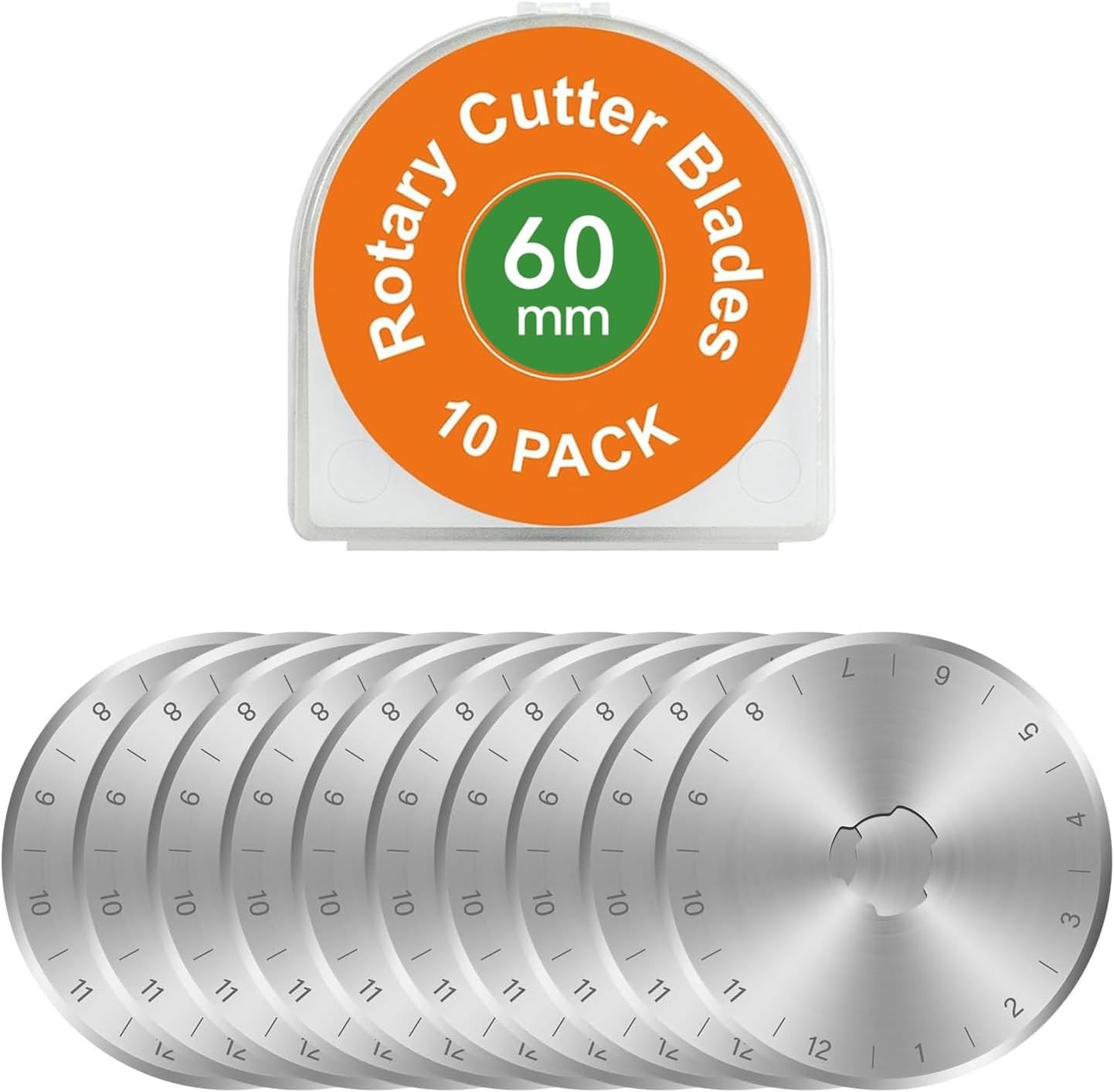 60mm Rotary Cutter Blades 10 Pack Quilting Sewing