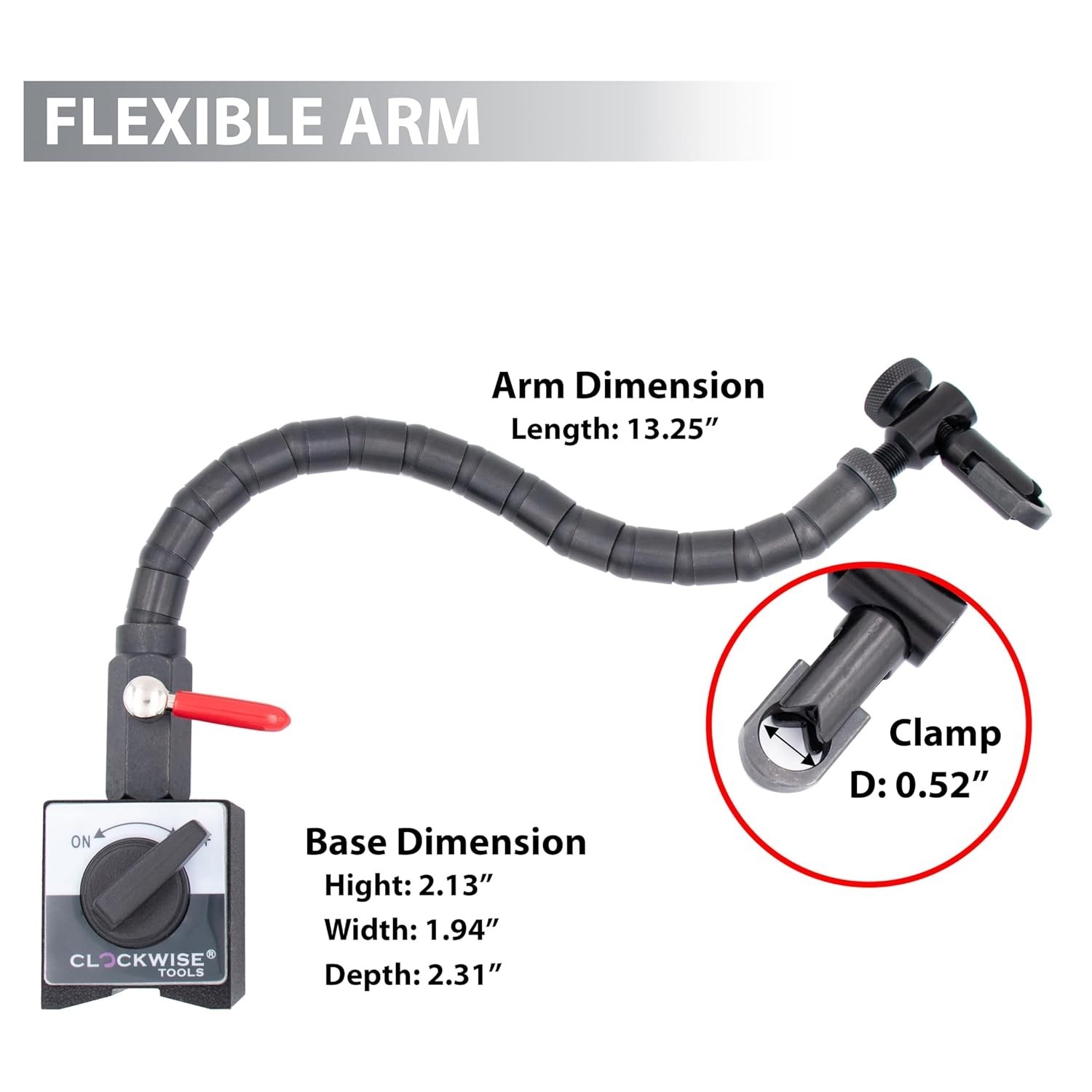 176 lbs Pull Magnetic Base with Versatile Arm - Perfect for CNC Machining Needs