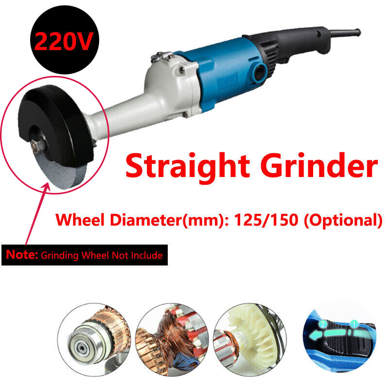 125/150mm Diameter Electric Handheld Grinder  Grinding Machine Straight