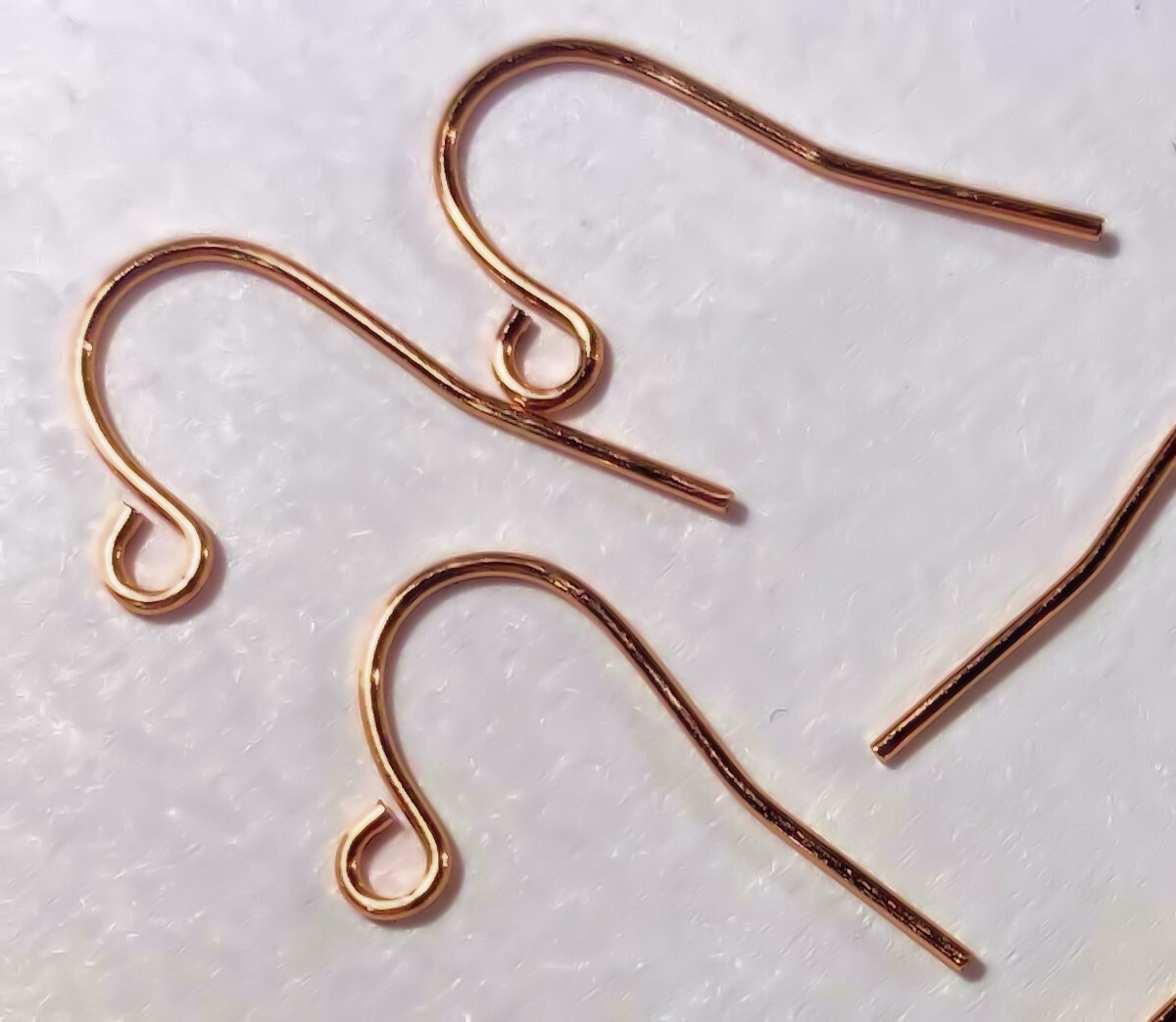 Copper Plated 21 Gauge 21mm Ear Wires with Open Loop Earrings 12 OR 144 *