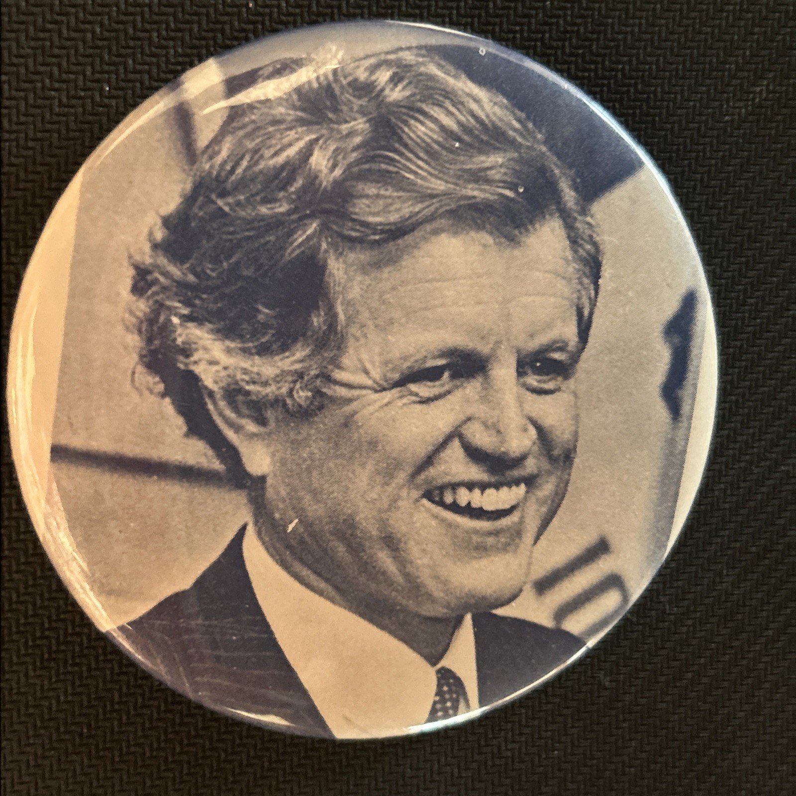 Ted Kennedy b/w  3” pinback button pin