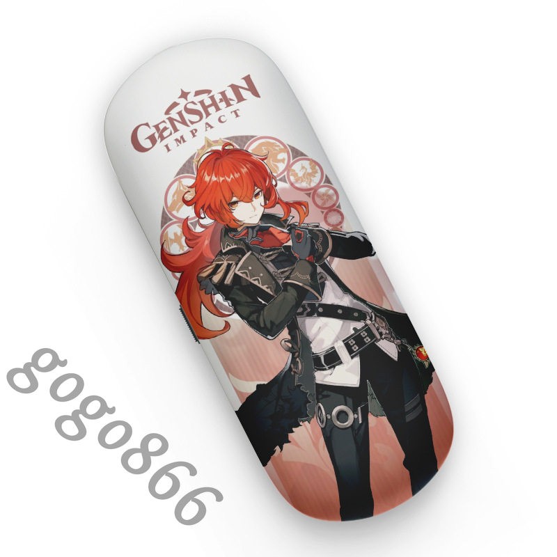 Anime Diluc Glasses Case Genshin Impact Hard Shell Eye Glasses Eyeglass Case Box