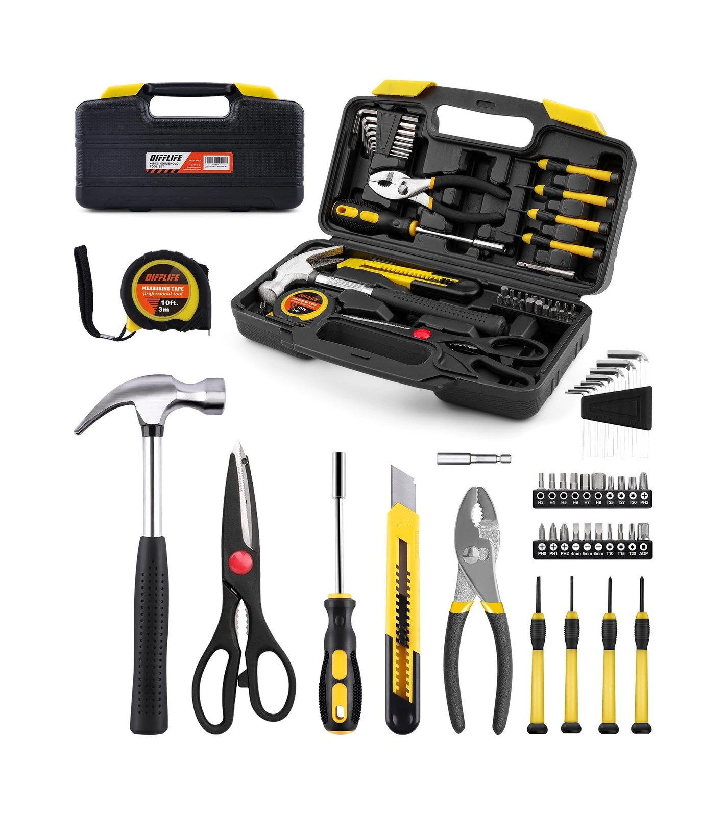 40-Piece Tool Set - General Household Hand Tool Kit | Small too... FAST USA SHIP