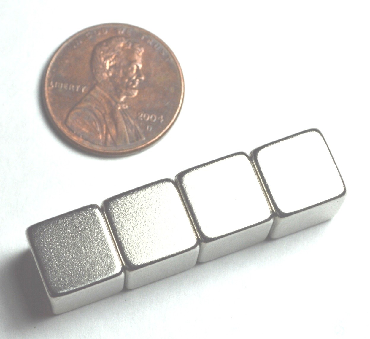 4 pieces Block Magnets 10mm x 10mm x 10mm Rare Earth Neodymium