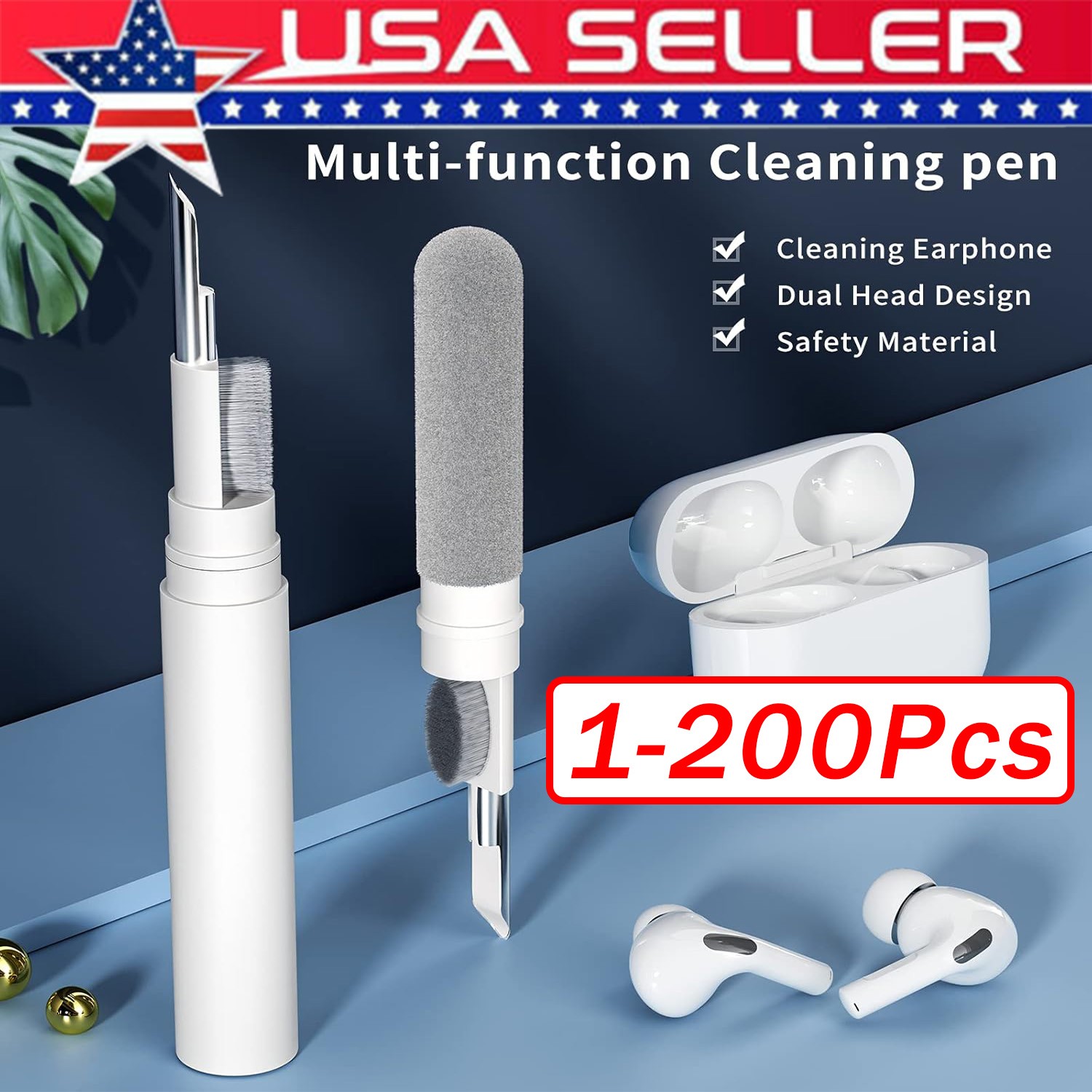 Cleaning Pen For Airpods Pro1 2Earphones Cleaner Kit Soft Brush Case Earbuds Lot