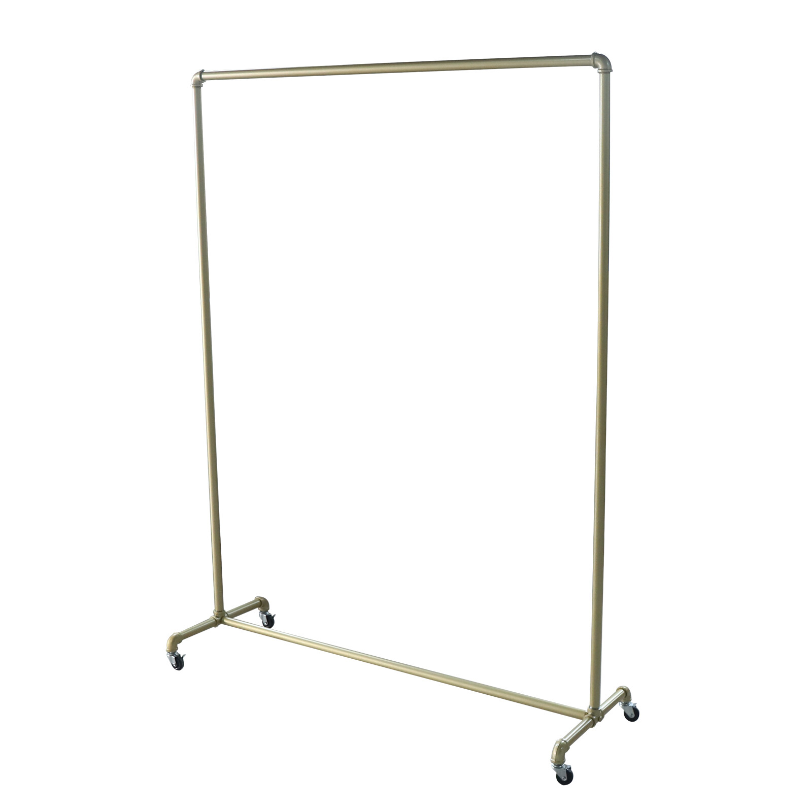Heavy Duty Commercial Garment Rack Metal Rolling Clothing Shelf Retail Store New