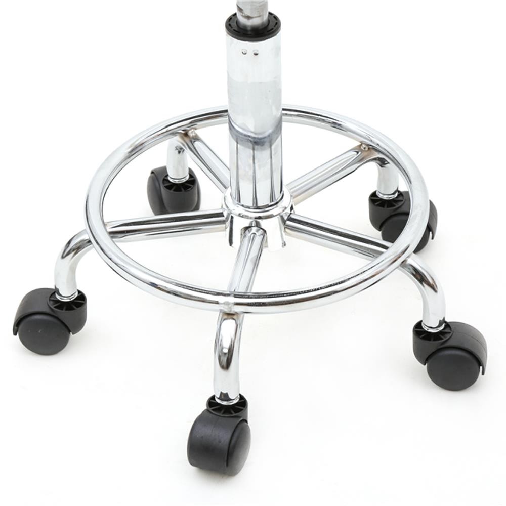 Adjustable Salon Stool with Backrest & Wheels Rolling Swivel Salon Stool Chair