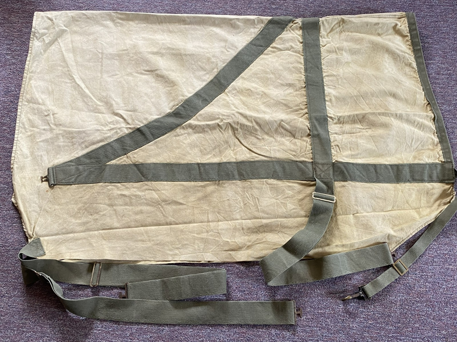 GREAT Vintage HORSE CANVAS BLANKET Tack Adjustable Straps