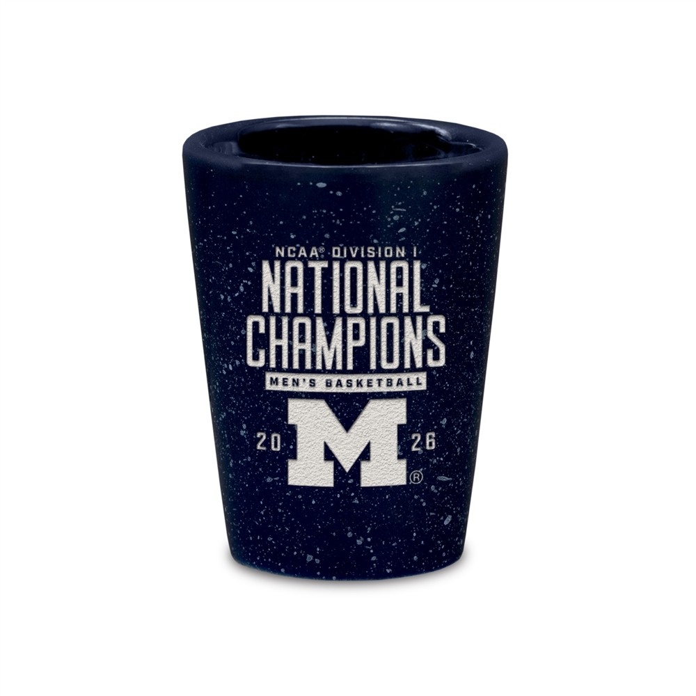 Michigan Wolverines 2026 Men's Basketball National Champions Speckle Shot Glass