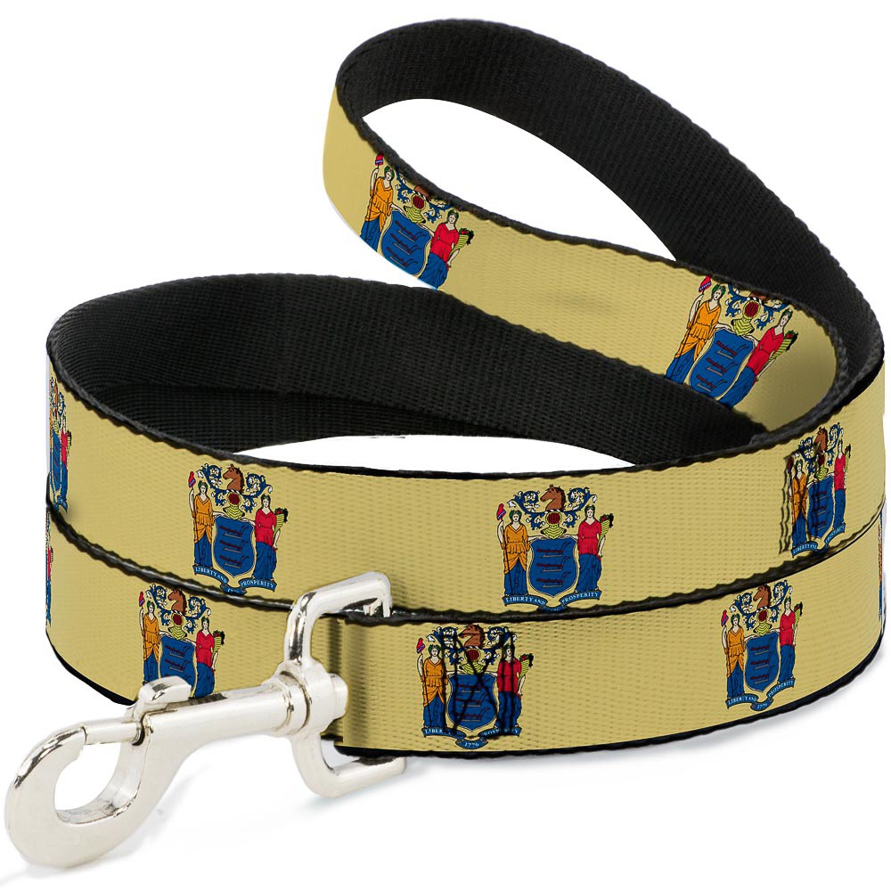 Dog Leash New Jersey Flag NARROW 0.5"