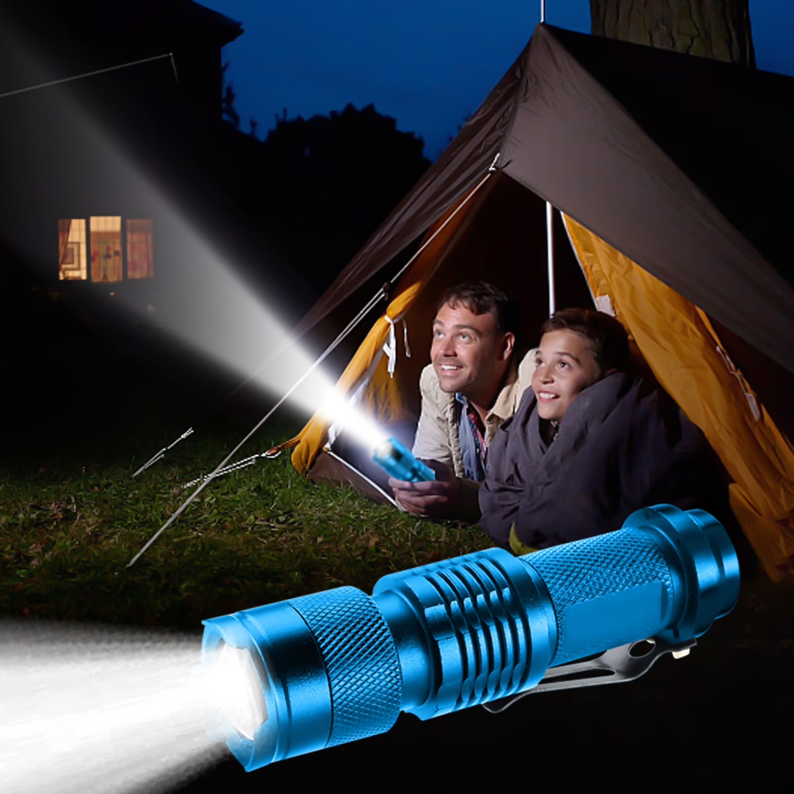 Hiking Accessories, Rechargeable 8 LED High Bright Head Lamp with White Light,Us