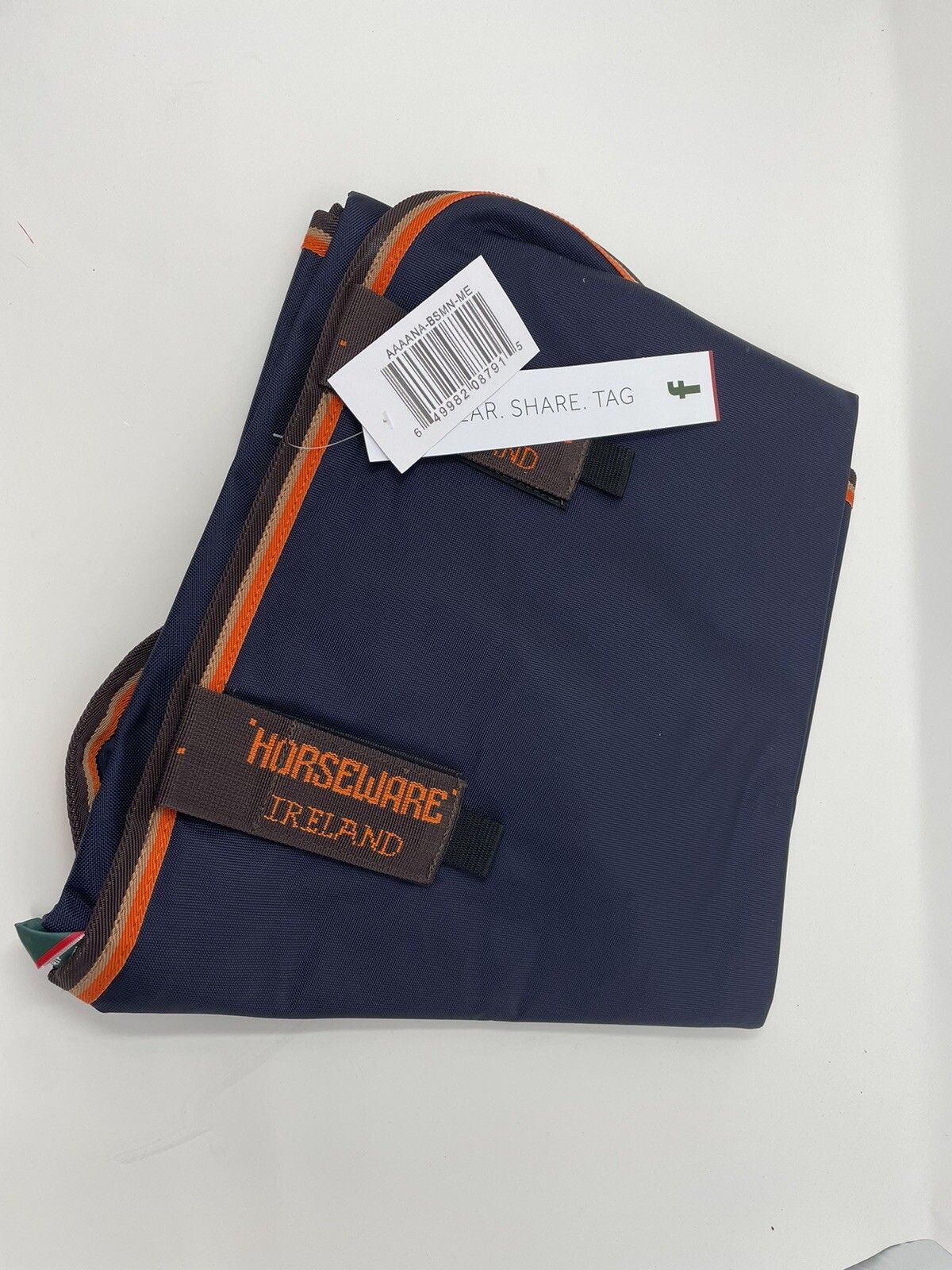 Horseware Ireland Original Navy/Orange/Tan/Brown Lite Hood Size Medium New!