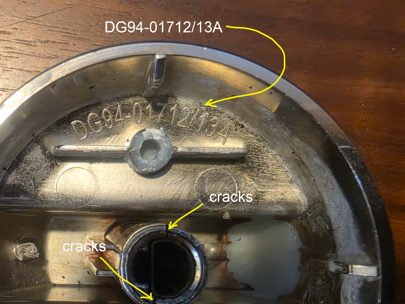 Samsung Oven Knob Repair kit, Repairs cracked post on DG94-0172/13A, (Set of 6)
