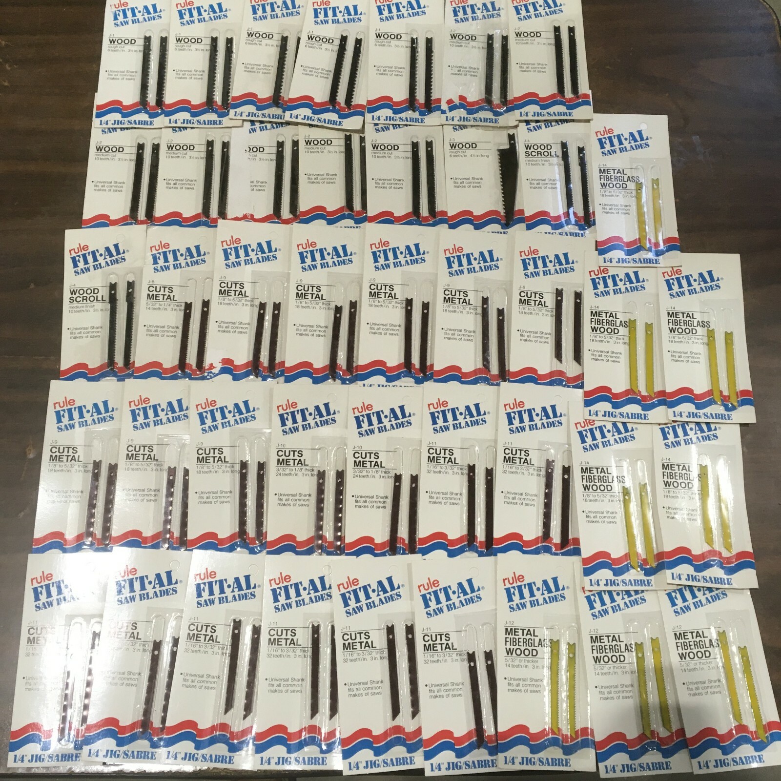 Lot of (42) MISC Rule Fit-Al 1/4" JIG/Sabre Saw Blades See Description For Info